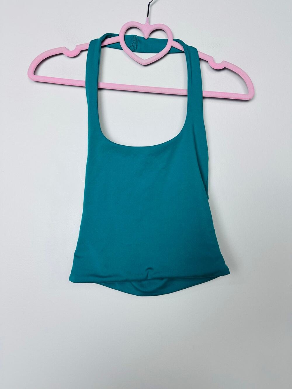 Glassons Green fitted Open cut out Halter top Size XS